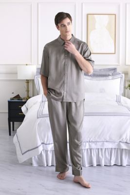 ＜HOTEL LIKE INTERIOR＞【半袖シャツ】シルクパジャマ　メンズ